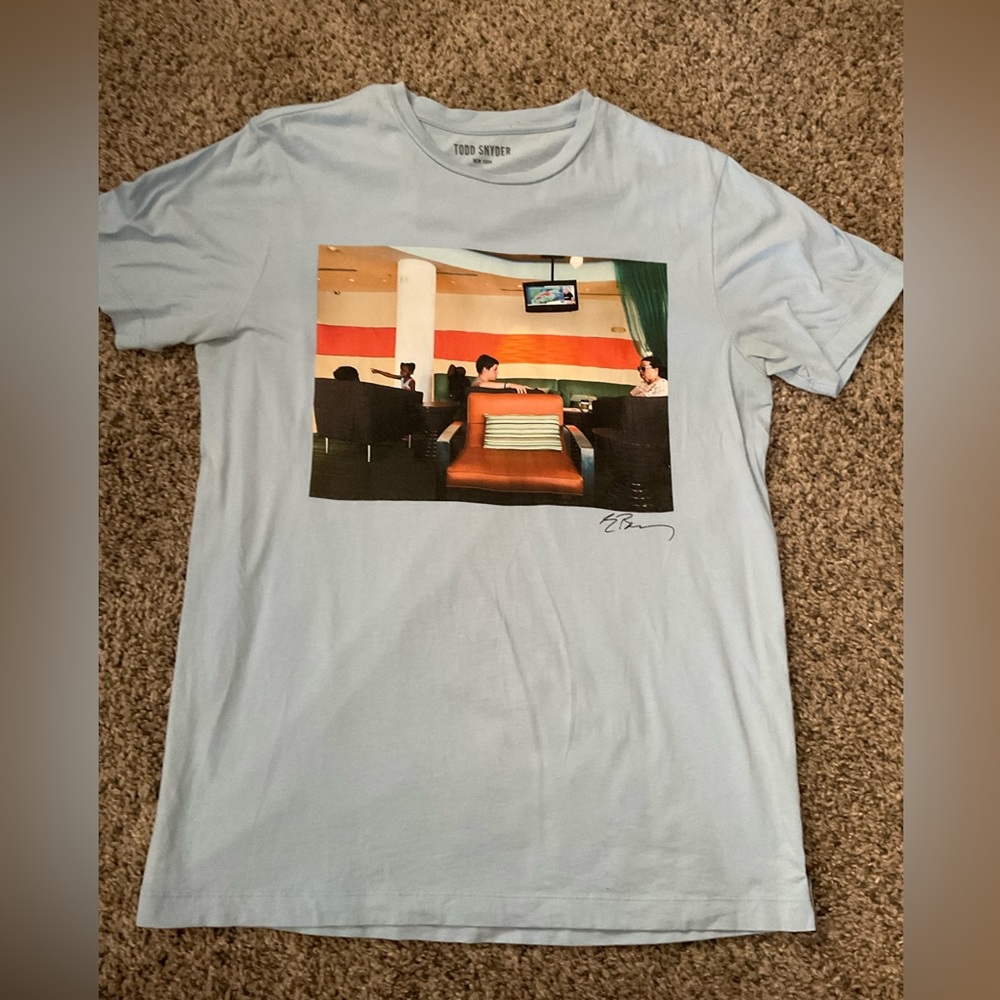 Todd Snyder Men’s Blue Graphic Tee - Size Small